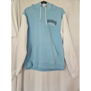 Manchester City Men's Blue Side Step Pullover Hoodie Sweatshirt